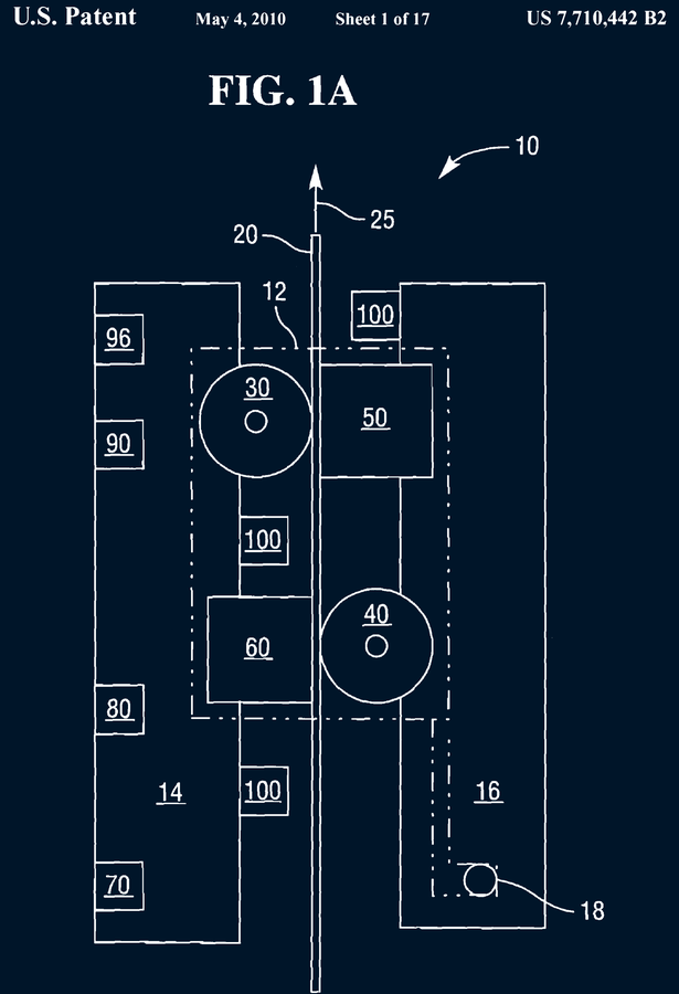US 7,710,442 — Two-sided thermal print configurations. Printing both sides at once halves the paper an ATM estate gets through.